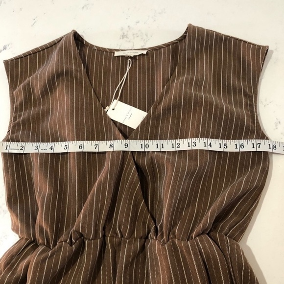 GRADE & GATHER jumpsuit sleeveless V-neck stripes - Picture 5 of 16